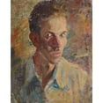 thumbnail image 3 of Jerry Bywaters 20x24 Black Modern Framed Museum Art Print Titled - Self-Portrait (C. 1925-1935), 3 of 5