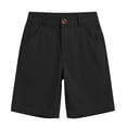 thumbnail image 5 of Bainana Shorts For Girls Child Solid Color Elastic Waist Straight Leg Shorty Breathable Casual Little Girls School Casual Wear Basic Short Black Size 9-10 Years, 5 of 8
