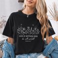 thumbnail image 4 of Jollimate God Is Within Her She Will Not Fall T-Shirt, Psalm 46:5 Wildflower Graphic Tee, Faith Gift for Women, 4 of 6