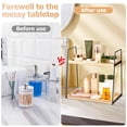 thumbnail image 4 of Estante Organizador de Baño de Madera de 2 Niveles para Tocador, Encimera, Almacenamiento de Cosméticos, Gran Capacidad, Soporte para Artículos, 4 of 5