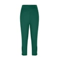 thumbnail image 5 of Bloomae Women Hidden Scrunch Butt Lifting Capri Leggings Sexy V Crossover High Waisted Seamless Compression Tummy Control Yoga Pants Green XXL, 5 of 8