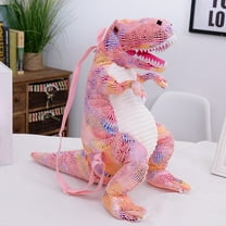 Loespoir Weighted Stuffed Dinosaur Toy with Simulated Design, Decorative Item for Home and Office, Gift for All Ages, Comfort Object for Relaxation, for Various Uses(Pink)