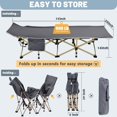 thumbnail image 4 of FICISOG Folding Camping Cots,900lbs Double Layer Oxford Strong Heavy Duty Wide Cots for Camp Office Use,with Carry Bag(without Matress), 4 of 4