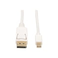 thumbnail image 1 of Eaton Tripp Lite Series Mini DisplayPort to DisplayPort Adapter Cable, 4K 60Hz (M/M), DP Latching Connector, White, 3 Pieds (0.9 m), 1 of 3