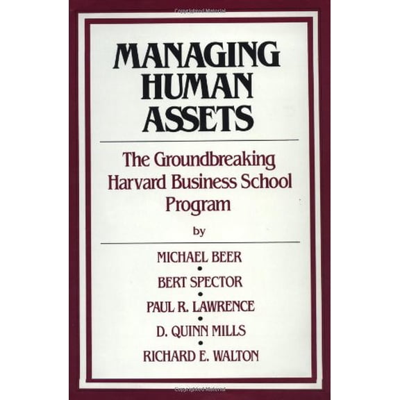 Pre-Owned Managing Human Assets, 9780029023907, 0029023904, Hardcover,