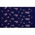 thumbnail image 2 of Zelouf Bellflower Embroidery Scuba  , Sewing, DIY, Crafts Fabric by the Yard, Navy/azalea, 10 Yard, 2 of 2