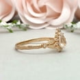 thumbnail image 4 of HeartsAndYou 2.2ct Engagement Ring for Women Pear Cut Moissanite Leaf Inspired Halo 18k Yellow Gold over Silver, 4 of 9