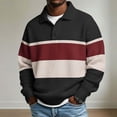 thumbnail image 3 of Horkkom Men Pullover Sweatshirt Fall Outfits Striped Sweatshirt Trendy Casual Sweatshirt XXL, 3 of 7