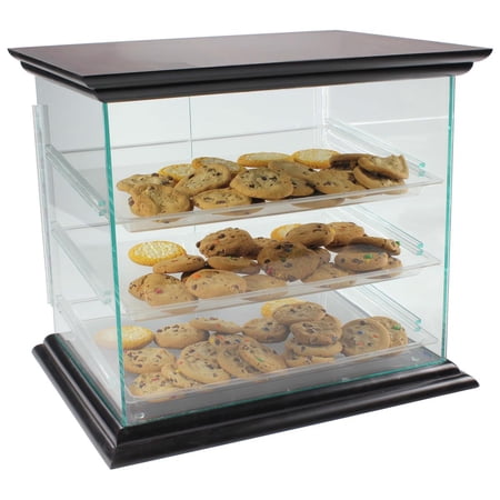 Cookie Display Case With Mahogany Canopy And Base Countertop