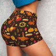 thumbnail image 2 of KLL Thanksgiving Turkey Pattern Workout Shorts for Women Scrunch Short Gym Yoga Running Sport Active Exercise Fitness Shorts, 2 of 5