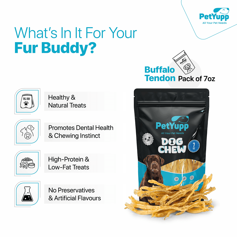 PetYupp Beef Tendon Dog Chew Treats 7 oz