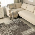thumbnail image 2 of Linon Home Décor Jewel Area Rug Collection, Black and Black, 5' x 7.6', 2 of 5