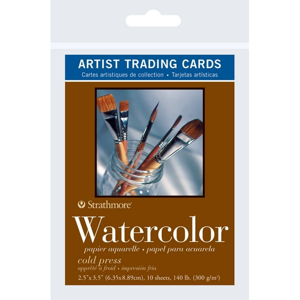 Strathmore Artist Trading Card Pack, Watercolor Paper, 10 Sheets ...