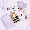 thumbnail image 4 of DAKIMOE Makeup Bag Cosmetic Bags Organizer Personalized Initial Travel Essentials Toiletry Bag for Birthday Christmas Girlfriend Teacher Valentines Day Gifts, 4 of 9