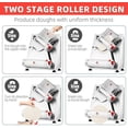 thumbnail image 3 of Commercial Pizza Dough Roller Sheeter, Max 12", Automatic 370W Electric Pizza Dough Roller, Stainless Steel, Suitable for Noodle, Pizza Bread and Pasta Maker Equipment, 3 of 7