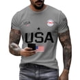 thumbnail image 5 of Dwelliawo Men's Usa Patriotic Shirts 250th Patriotic 1776-2026 Shirts 1776-2026 T Shirt Pullover American Flag Plus Size Pullover Light Gray 3XL, 5 of 5