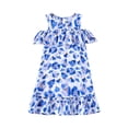 thumbnail image 2 of Économies d'Été! Robe d'Été pour Enfants, Robes Décontractées pour Filles en Liquidation, Nouvelle Robe d'Été à la Mode pour Filles à Manches Courtes Volantées, Col Rond, Imprimée, Robe, Jolie Robe Débardeur, 2 of 3