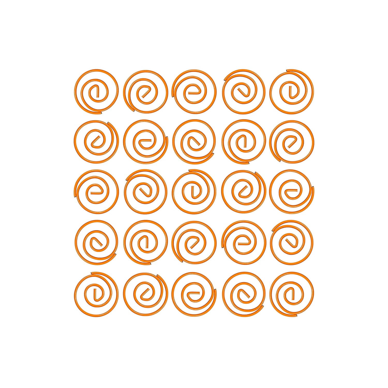 JAM Paper Colored Circular Paper Clips Round Paperclips Orange 2 Packs of 50 (21827540B)