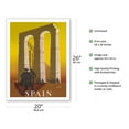 thumbnail image 2 of Spain - Aqueduct of Segovia - Vintage Travel Poster by Jacques H. Delpy c.1943 - Fine Art Matte Paper Print (Unframed) 20x26in, 2 of 4