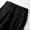 thumbnail image 7 of Atkumj Suit Pants Men with Pockets Comfortable Great Drape Double‑Pleated Button Slacks Casual Loose Solid Color Straight Leg Trousers for Men for Office Daily 2XL, 7 of 7