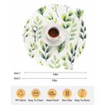 thumbnail image 6 of 15 Inch Round Placemats Set of 6, Sage Green Leaves Non Slip Heat Insulation PP Table Mats, Summer Botanical Farmhouse Leaf Watercolor Washable Place Mats for Kitchen Dining Party Table Decor, 6 of 7