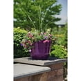 thumbnail image 5 of Garden Elements Indoor/Outdoor Glazed Brushed Happy Plastic Planter, Large, Dark Purple, 15", 5 of 5
