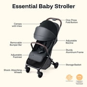 HARPPA Lightweight Travel Stroller for Toddler, One-Hand Fold & Self-Standing, 15.4 lbs, Black