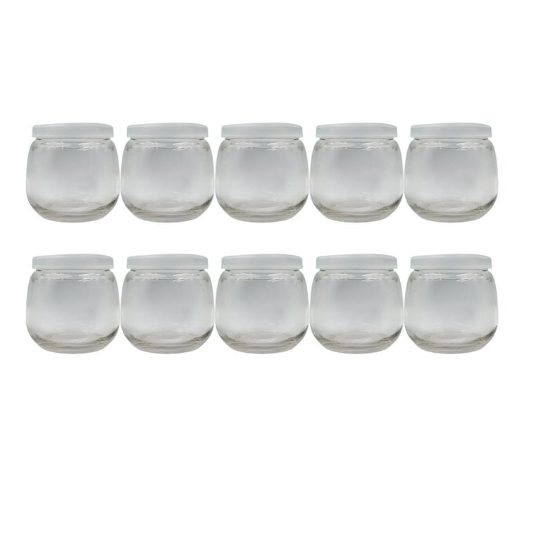 10pcs Sealed Glass Jars Clear Yogurt Jars with Lids Glass Pudding Jars  Yogurt Jars 