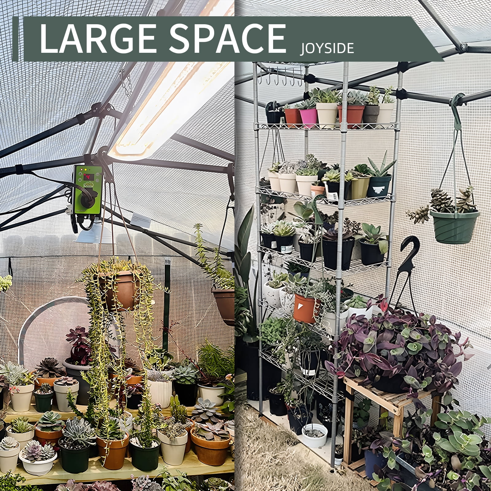 Meetleisure 6.9 FT x 8.5 FT x 7.2 FT Pop-up Outdoor PVC Greenhouse, White
