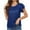 Blue-01, variant on Mittory Women's Sparkly Sequin Tops Short Sleeve Glitter Dressy Blouses Round Neck Club Ruffle Party Tops