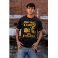 thumbnail image 4 of Funny Mac and Cheese Not Enemies Joke Plus Size Crewneck Graphic Tee Shirt Brisco Brands 5X, 4 of 5