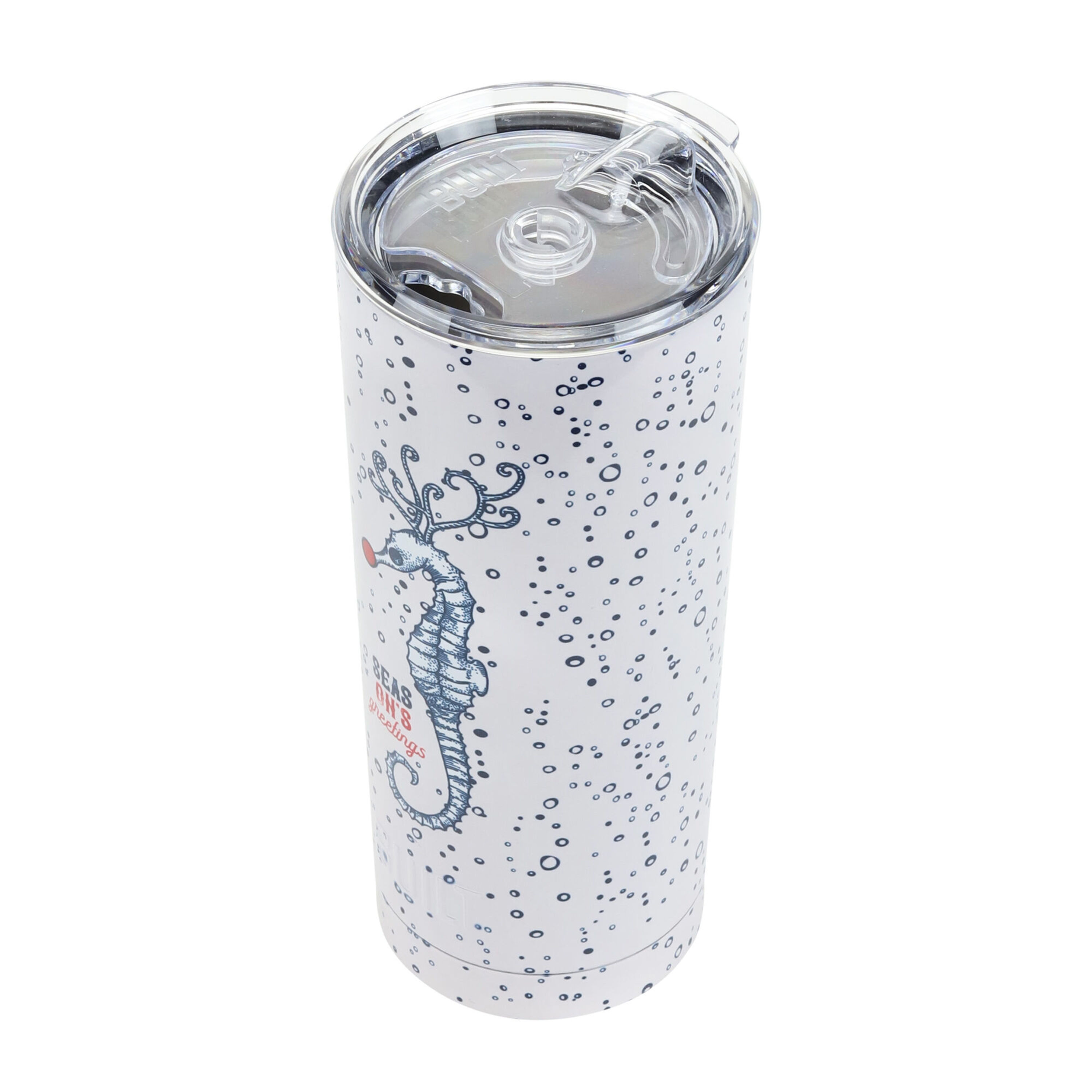 Built Holiday Tumbler with Straw 20oz Stainless Steel White