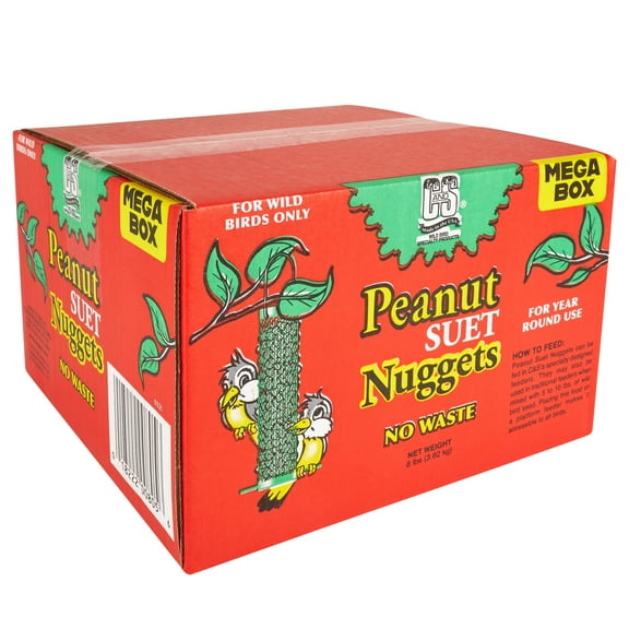 C&S Peanut No-melt Suet Dough Nuggets, 8 lb, Wild Bird Food