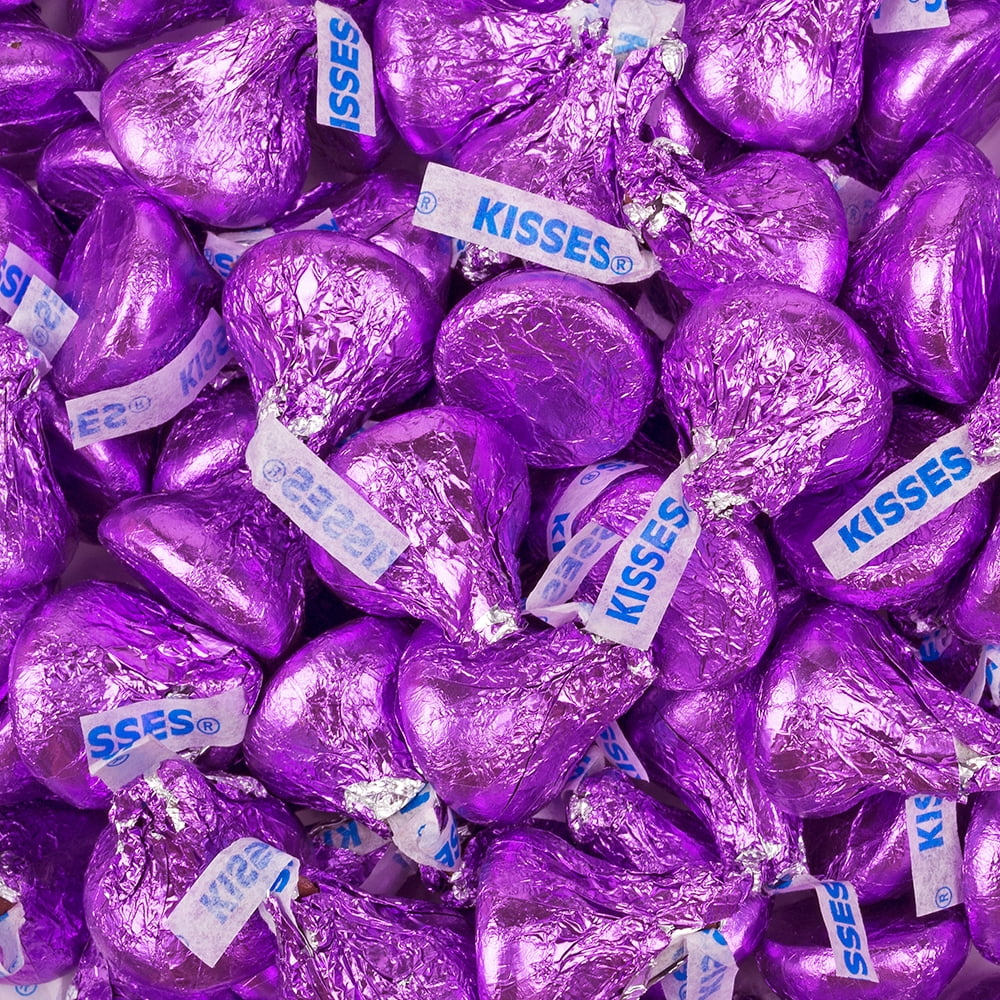 0.90 lbs Purple Candy Hershey's Kisses (Approximately 90 Pcs) - Milk ...