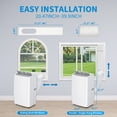 thumbnail image 2 of 14,000 BTU Portable Air Conditioner - Efficient AC Cooling for Rooms Up to 750 Sq.Ft, Comes With Window Vent Kit & Remote, Space-Saving Design, 2 of 7