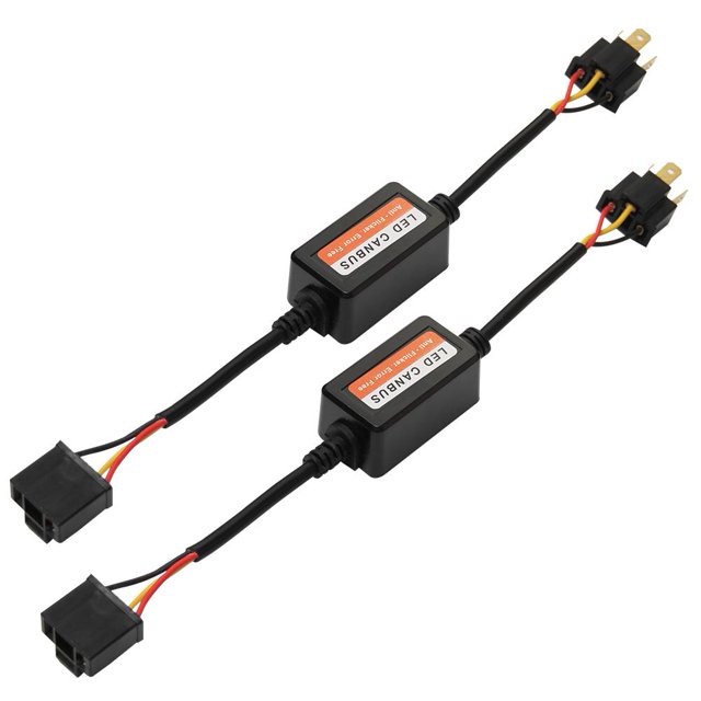 Decodificador Faros LED para Coche Radio Audio Eliminador Fallos Antiinterferencias Par Filtros LED (H4)