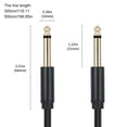 thumbnail image 5 of 1/4in 6.35mm to 6.35mm Instrument Cable Guitar Connection Wire 6.5mm 1/4" Stereo Sound Cord 3.0m/5.0m Long, 5 of 10