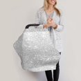 thumbnail image 3 of Haiem Silver Glitter Baby Nursing Cover & Nursing Poncho - Multi Use Cover for Baby Car Seat Canopy, Stroller Cover, 360°Full Privacy Breastfeeding Coverage, 3 of 9