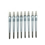 Angle View: Diesel Glow Plug Kit - 8 Piece - Compatible with 1995 - 1997 Ford F-350 7.3L V8 Turbo Diesel 1996