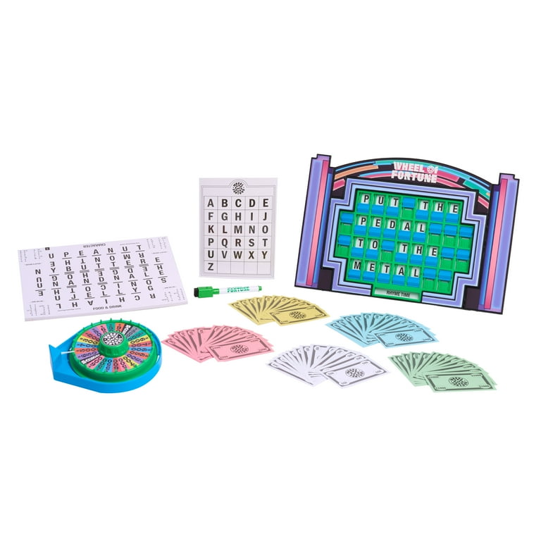Wheel of Fortune Deluxe Game, 104-pieces, 2-4 Players, Ages 10