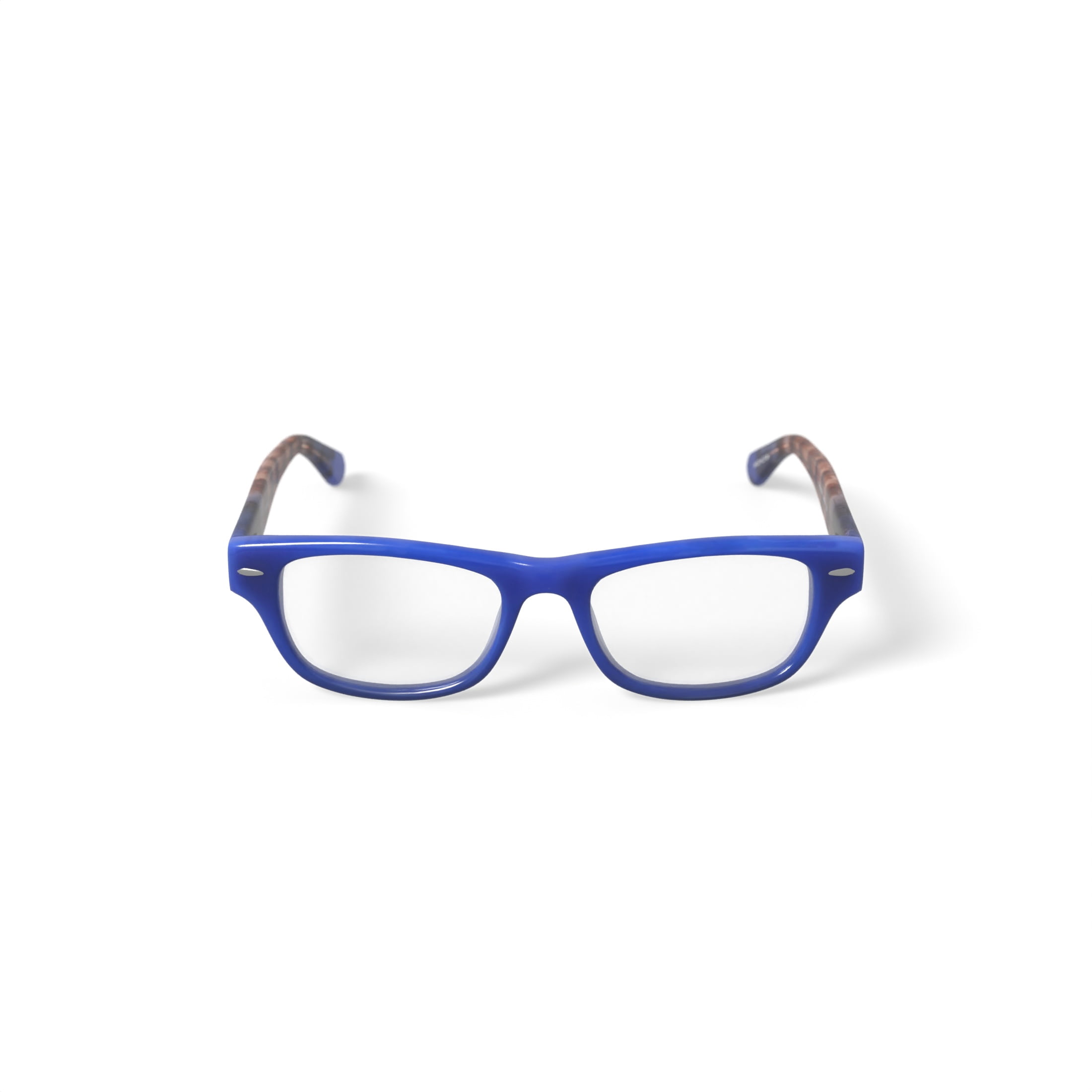 Walmart Youth FM13030 Square Prescription Eyeglasses with Case, Blue/Brown