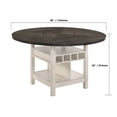 thumbnail image 6 of 7pc Chalk Grey Finish Counter Height Dining Room Set Drop Leaf Table Chairs, 6 of 7