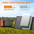 thumbnail image 3 of Panel solar de 60 W para estación de energía portátil, panel solar plegable con salida de 12-18 V CC/USB QC3.0/USB C, panel solar portátil (10 adaptadores de CC intercambiables) paneles solares para c, 3 of 5