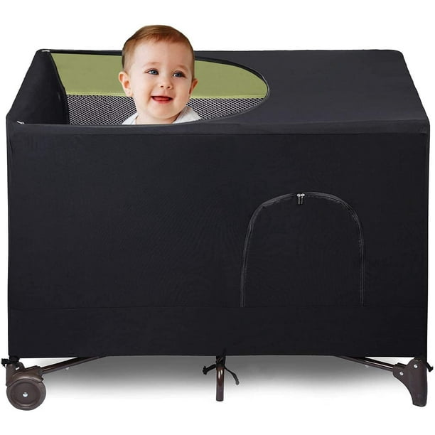 Duety Crib Blackout Cover，Stretchy Blackout Tent，Foldable Baby Bed