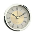 thumbnail image 2 of Yinanstore Horloge Ronde Moderne avec Chiffres Romains pour Salon Chambre École argent, 2 of 8