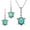 Green Turquoise, variant on Happy Turtles Simulated Turquoise .925 Sterling Silver Jewelry Set