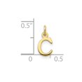 thumbnail image 2 of Auriga 10k Yellow Gold Cutout Letter C Initial Charm for Women, 2 of 4