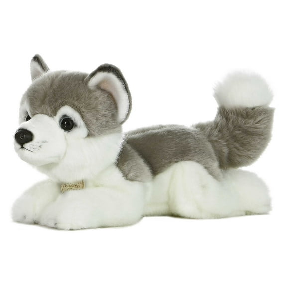 Aurora - Medium Gray Miyoni - 11" Husky - Realistic Stuffed Animal