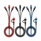 thumbnail image 1 of wonima11 Multi Charging Cable (3Pack,4ft) 6 in 1 USB A/C to USB C/Micro USB/i-P Connector Multiple Charger Cord for Cell Phone/IP/Galaxy/PS/iPads and More, 1 of 1