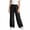 Black, variant on Kids Boys Girls Casual Cargo Pants Drawstring Waist Wide Leg Loose Fit Utility School Uniform Trousers with Multi Pockets